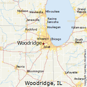Woodridge,Illinois Map