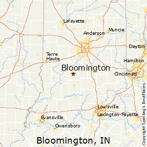 Bloomington,Indiana Map
