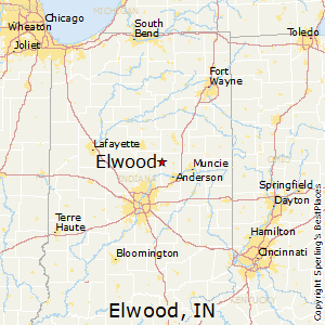 Elwood,Indiana Map