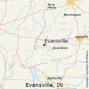 Evansville,Indiana Map