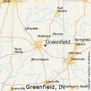 Greenfield,Indiana Map