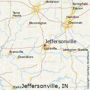 Jeffersonville,Indiana Map