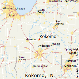 Kokomo,Indiana Map
