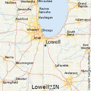 Lowell,Indiana Map
