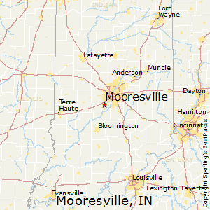 Mooresville,Indiana Map