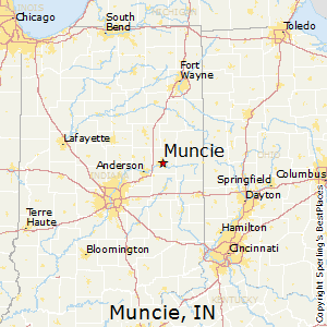 Muncie,Indiana Map