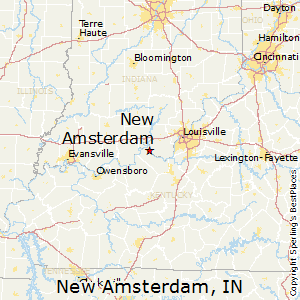 New_Amsterdam,Indiana Map