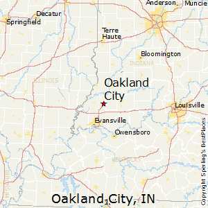 Oakland_City,Indiana Map