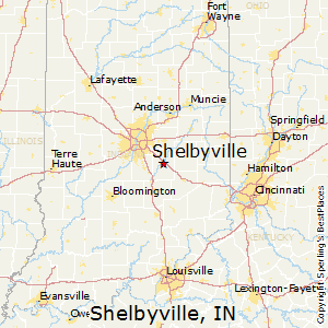Shelbyville,Indiana Map