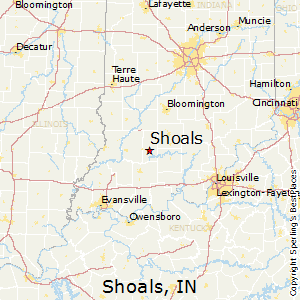 Shoals,Indiana Map