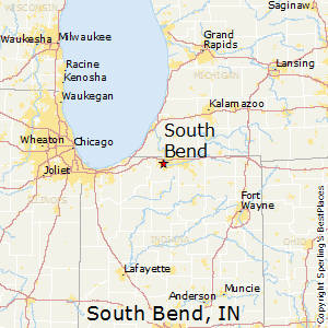 South_Bend,Indiana Map