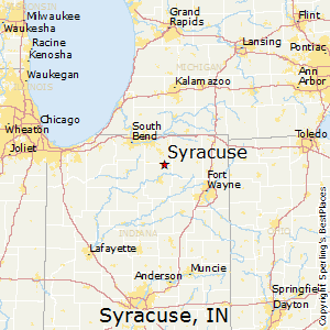 Syracuse,Indiana Map