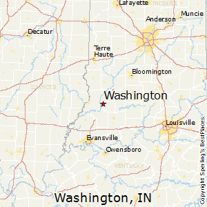 Washington,Indiana Map
