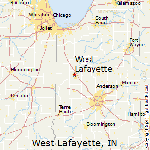 West_Lafayette,Indiana Map