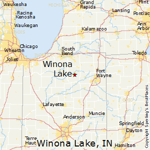 Winona_Lake,Indiana Map