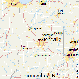 Zionsville,Indiana Map