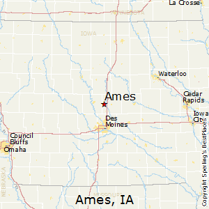 Ames,Iowa Map