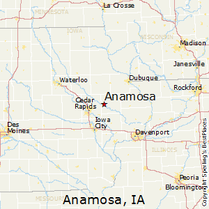 Anamosa,Iowa Map