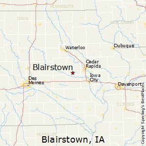 Blairstown,Iowa Map