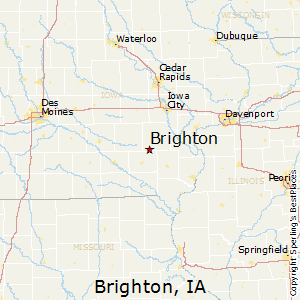 Brighton,Iowa Map