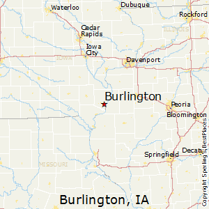 Burlington,Iowa Map