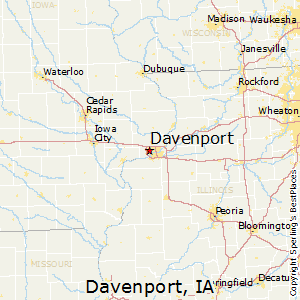 Davenport,Iowa Map