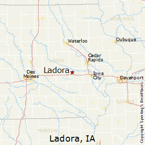 Ladora,Iowa Map