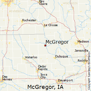 McGregor,Iowa Map