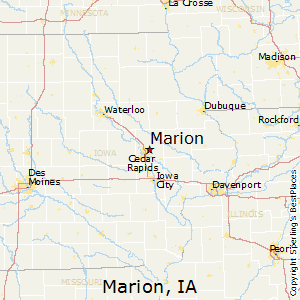 Marion,Iowa Map