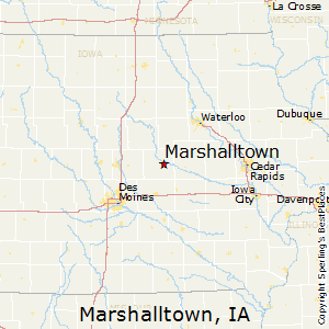Marshalltown,Iowa Map
