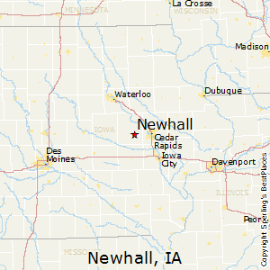 Newhall,Iowa Map