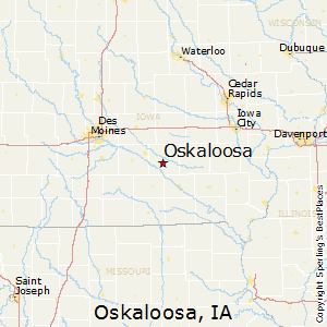 Oskaloosa,Iowa Map