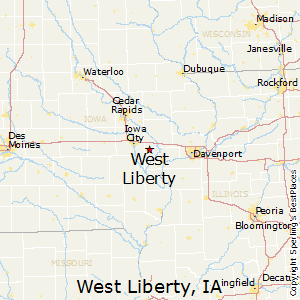 West_Liberty,Iowa Map