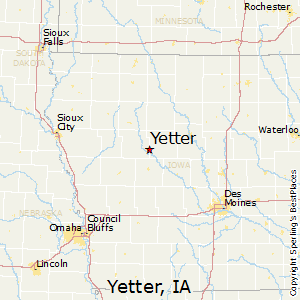 Yetter,Iowa Map