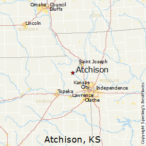 Atchison,Kansas Map
