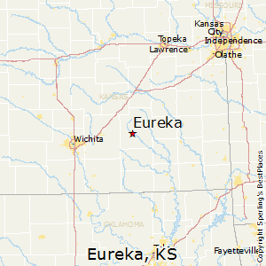 Eureka,Kansas Map