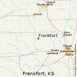 Frankfort,Kansas Map
