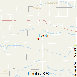 Leoti,Kansas Map