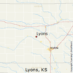 Lyons,Kansas Map
