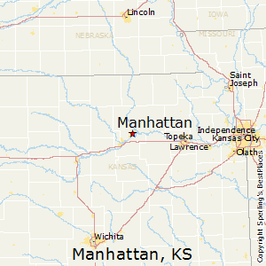 Manhattan,Kansas Map