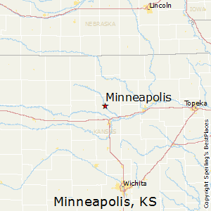 Minneapolis,Kansas Map
