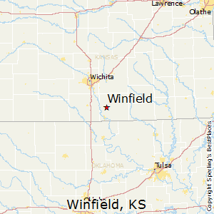 Winfield,Kansas Map