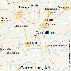 Carrollton,Kentucky Map