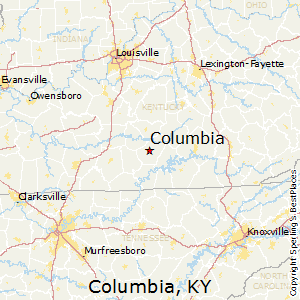 Columbia,Kentucky Map