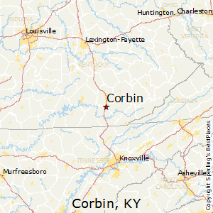 Corbin,Kentucky Map