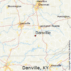 Danville,Kentucky Map