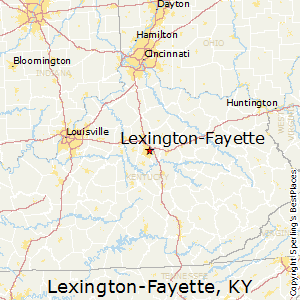 Lexington-Fayette,Kentucky Map