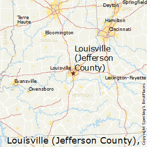 Louisville,Kentucky Map