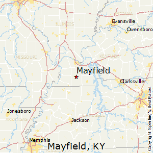 Mayfield,Kentucky Map