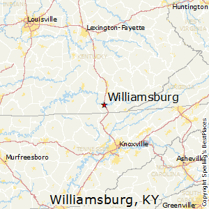 Williamsburg,Kentucky Map
